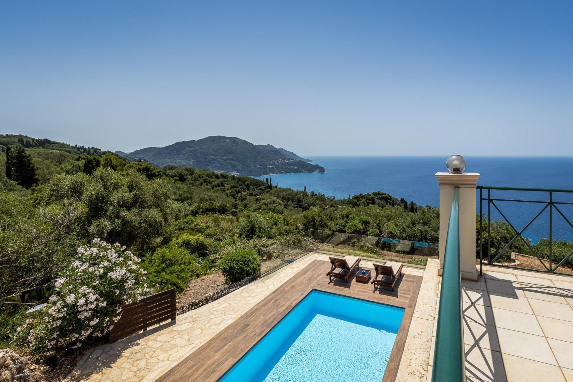 Sinarádes Villa Vardia-Amazing Seaviews With Heated Pool מראה חיצוני תמונה